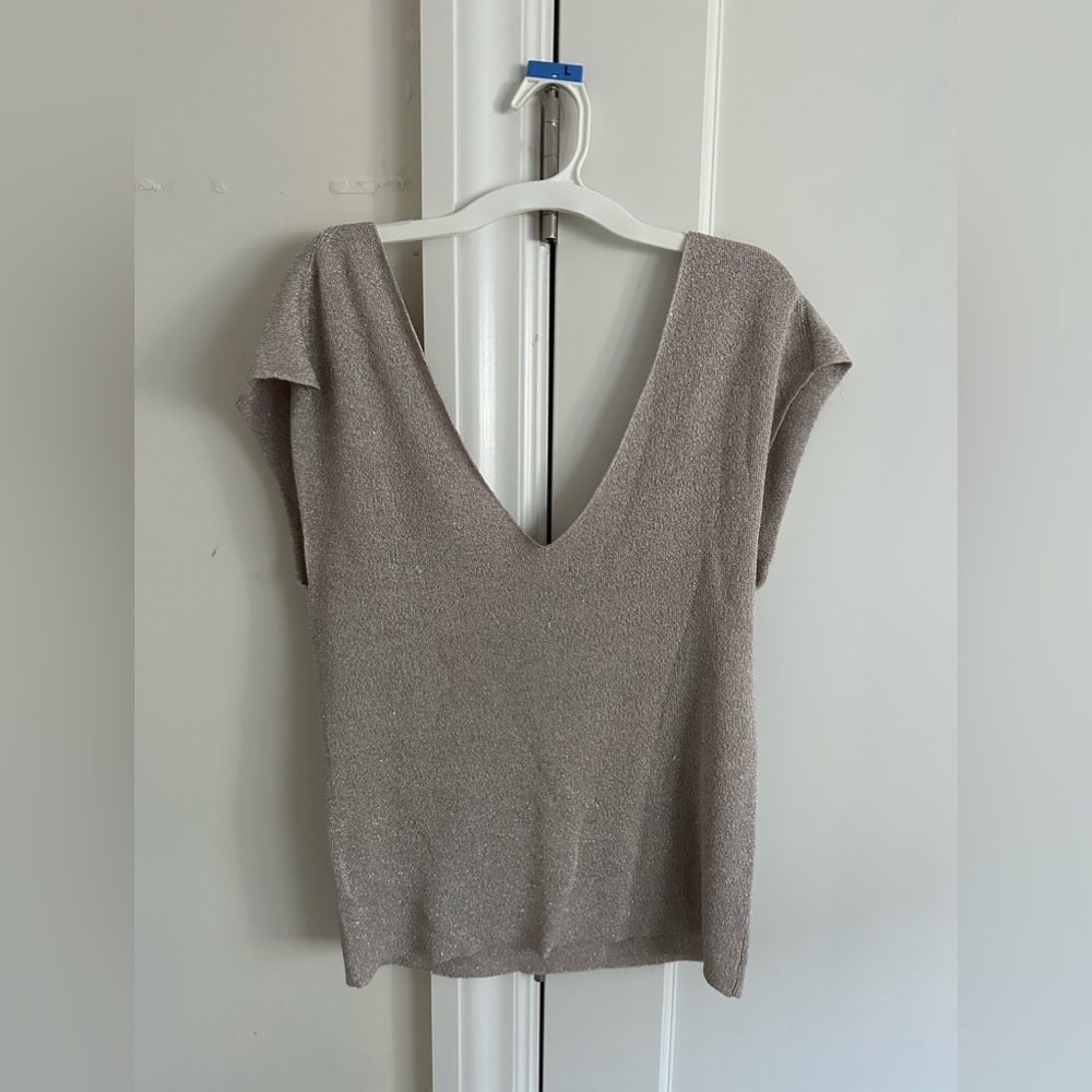 joseph blouse grey, glittery size medium
